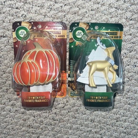 Air Wick Bundle Limited Edition Pumpkins and Reindeer Scented Oil Warmers - New - Picture 7 of 16